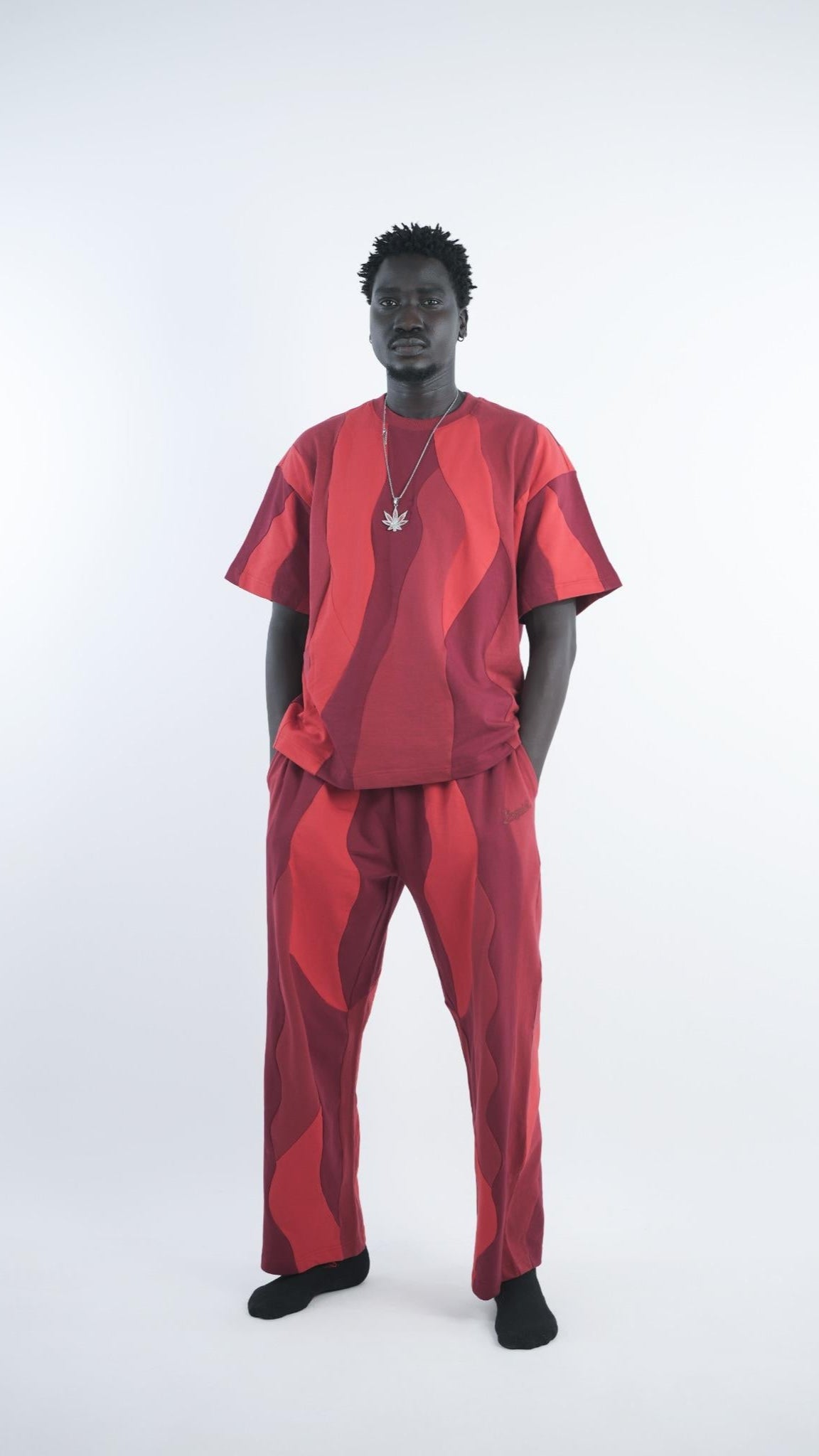 BOGSILA RED WAVY CO-ORD