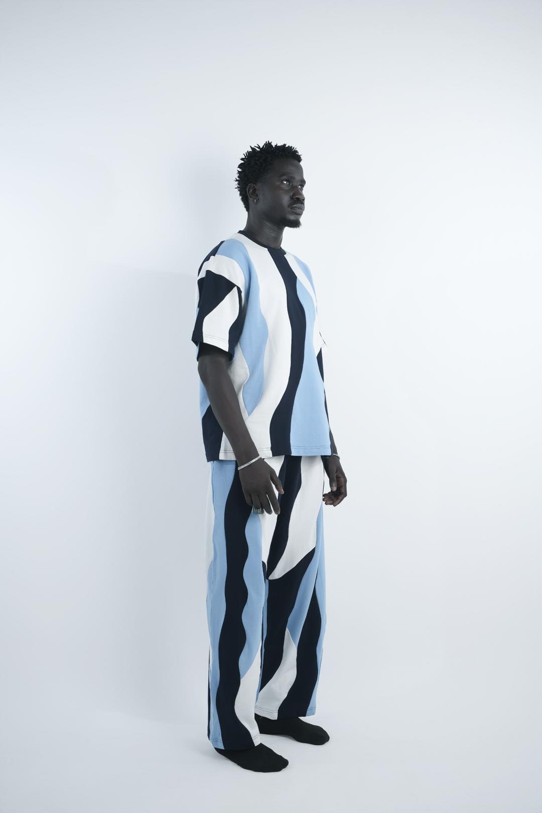 BOGSILA BLUE WAVY T-SHIRT