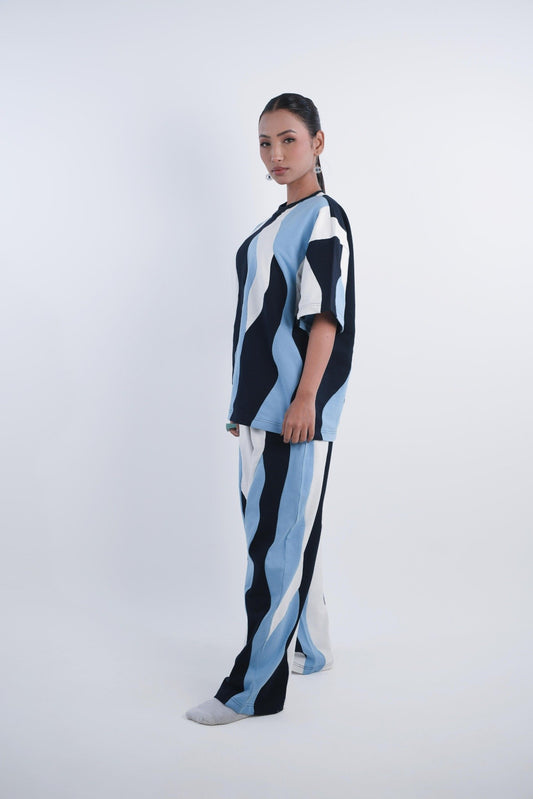 BOGSILA BLUE WAVY CO-ORD