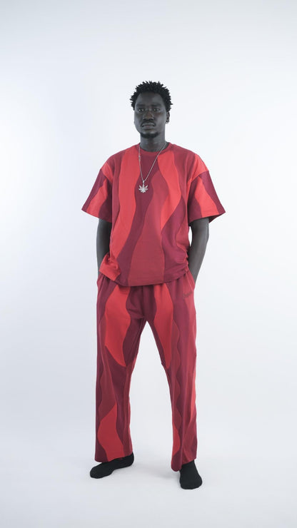 BOGSILA RED WAVY CO-ORD