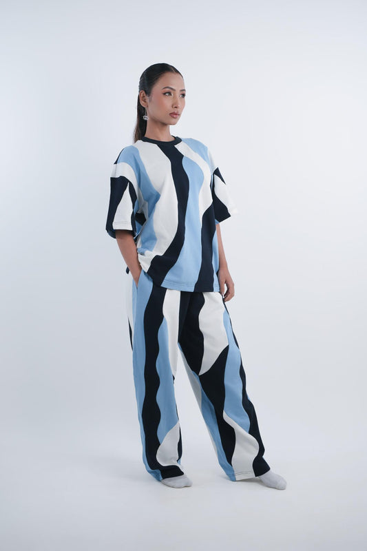 BOGSILA BLUE WAVY CO-ORD