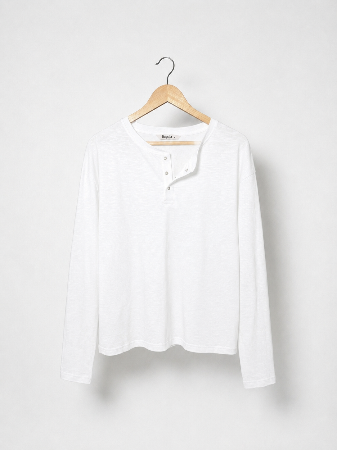 Cropped Loose fit Henley Shirt